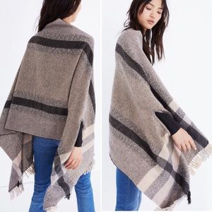 Madewell Placed Plaid Cape Scarf